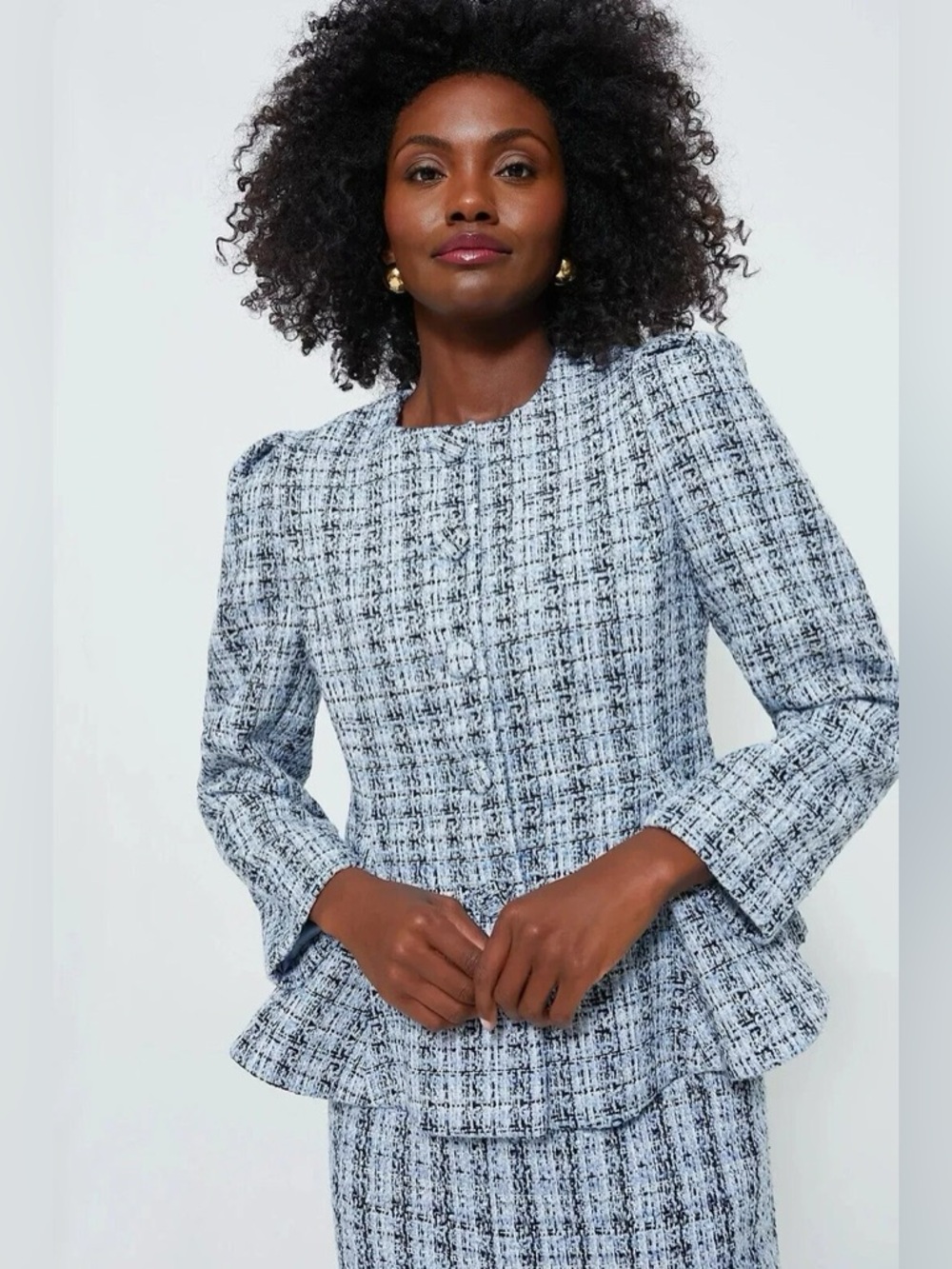 NWT TUCKERNUCK Dorset Blue & Black Tweed Mae Blazer Jacket - XL